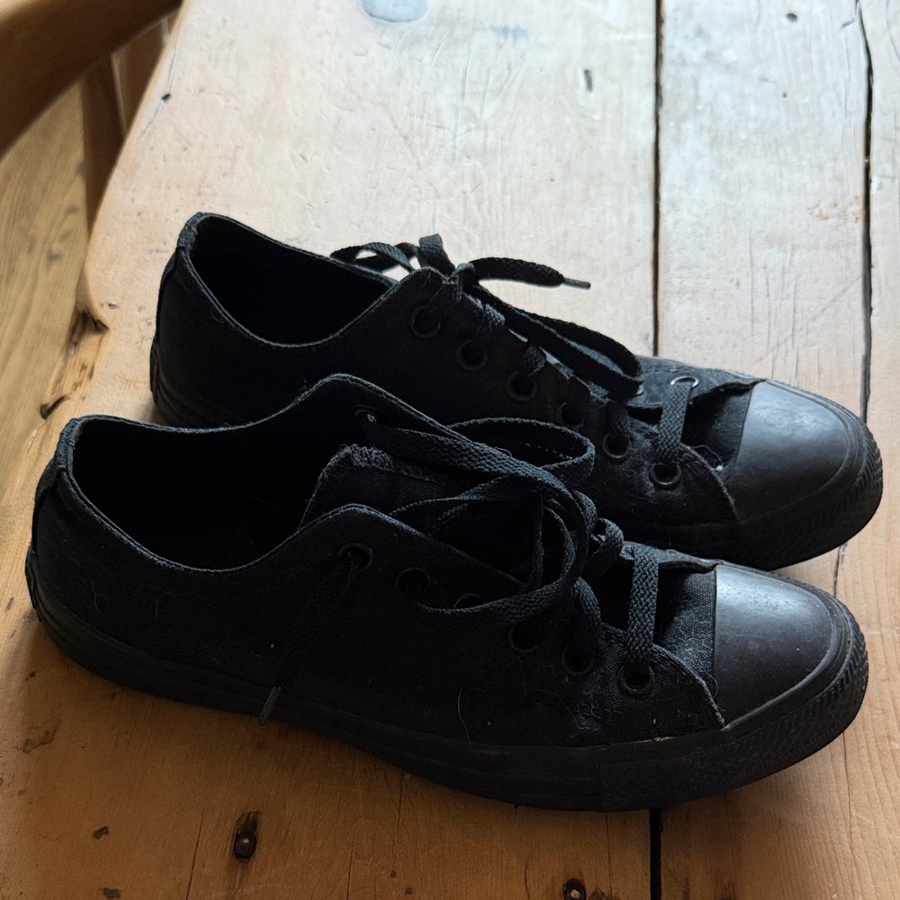 All Black Low-Top Converse Chuck Taylor